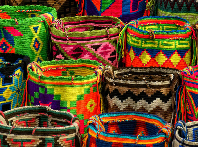 Bunte Textilien