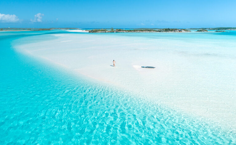 Blendend weiße Sandbänke