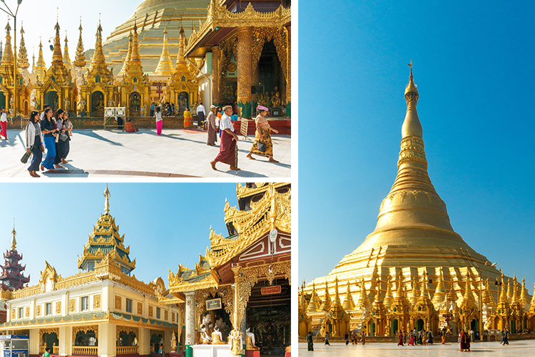 Shwedagon Pagode - goldener Stupa