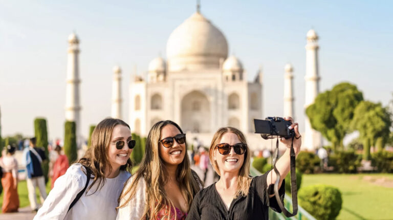 Selfie am Taj Mahal