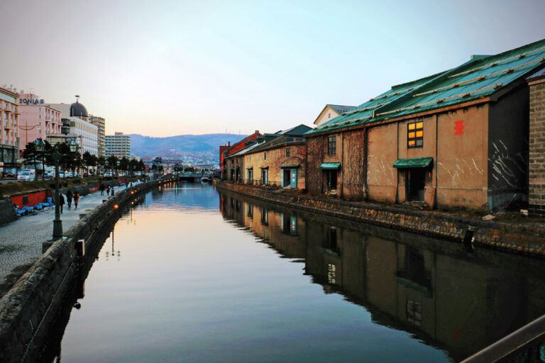 Häuser am Kanal in Otaru