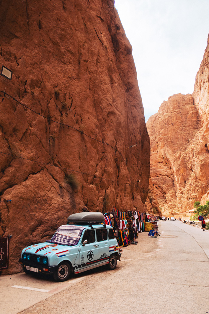 Verkaufsstände in der Todra Schlucht