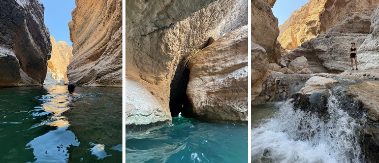 /Oman Wadi Shab versteckte Höhle & beeindruckende Felsen