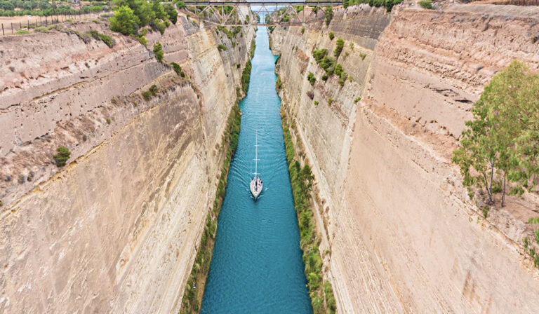 Der imposante Kanal von Korinth