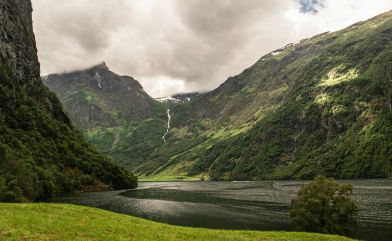 Blick auf den Fjord von Gudvangen